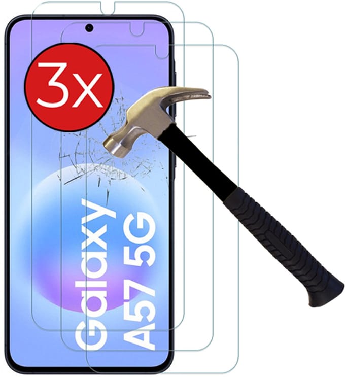 Screenprotectors geschikt voor Samsung Galaxy A57 - Arara gehard glas Tempered Glass - 3 Stuks