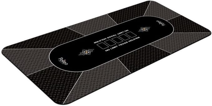 Pokertapijt Deluxe, 180 x 90 cm, grijs