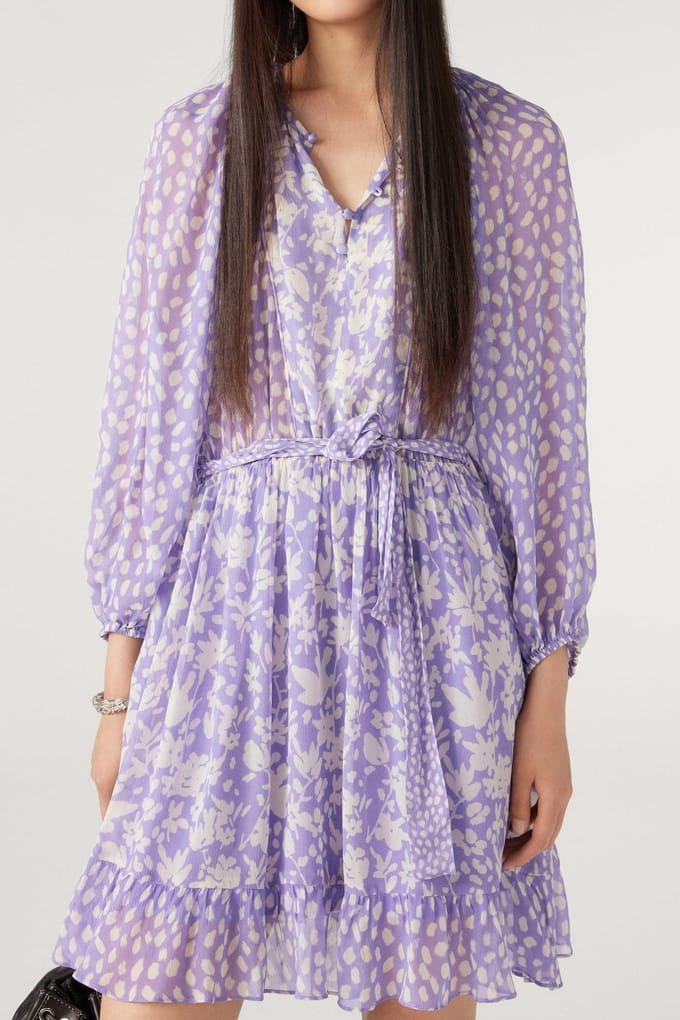 BA&SH Robe Fiona Parme Taglia: L | Abiti Mini Outlet | Donna