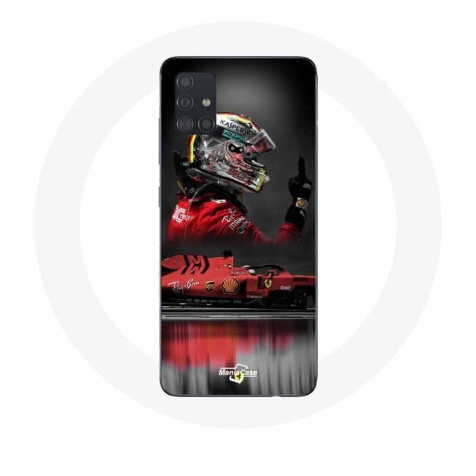 Coque - Formule 1 - Samsung Galaxy A51 - Souple - Rouge - Sebastian Vettel rouge