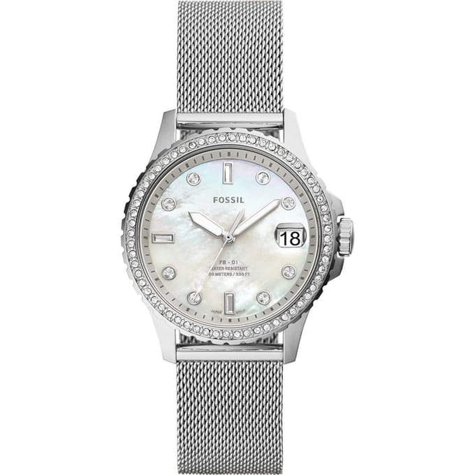 Fossil FB-01 ES4998 Horloge - Staal - Zilverkleurig - Ø 36 mm