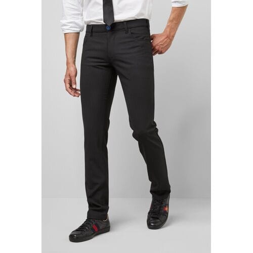 Meyer Broek M5 Slim Two-Way-Stretch Wool Zwart / male