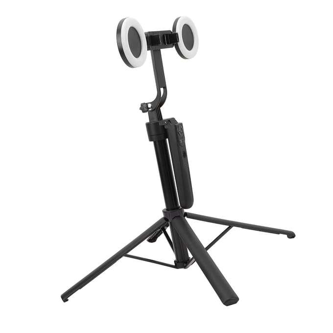 Auto Face Tracking Stabilizer for Smartphone Bluetooth 5.0 Remote Control Portable Phone Holder black