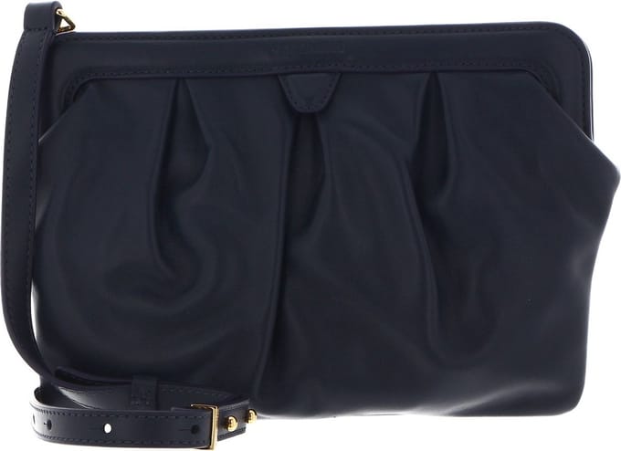 COCCINELLE Leren Schoudertas Diletta Handbag Smooth Calf Leather Soft Midnight Blue Donkerblauw