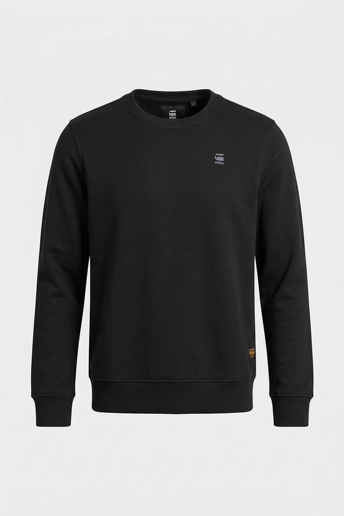 G-Star Core Crew Sweat L/s Dk Black Größe: XS | Pullover Outlet | Herren | Schwarz