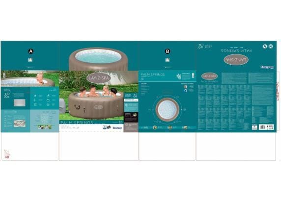 Bestway Lay-Z-Spa Palm Springs jacuzzi 196x71cm Jacuzzi's
