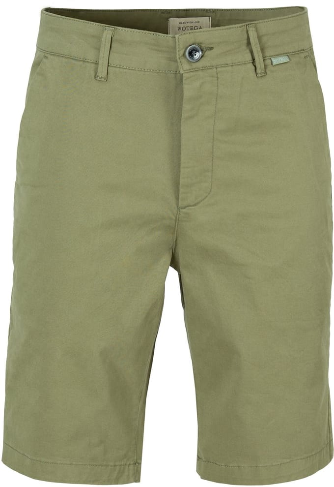 WOTEGA Heren Chinoshorts Spring – Regular Fit – Katoen Stretch – Olijfgroen – 5-pocket