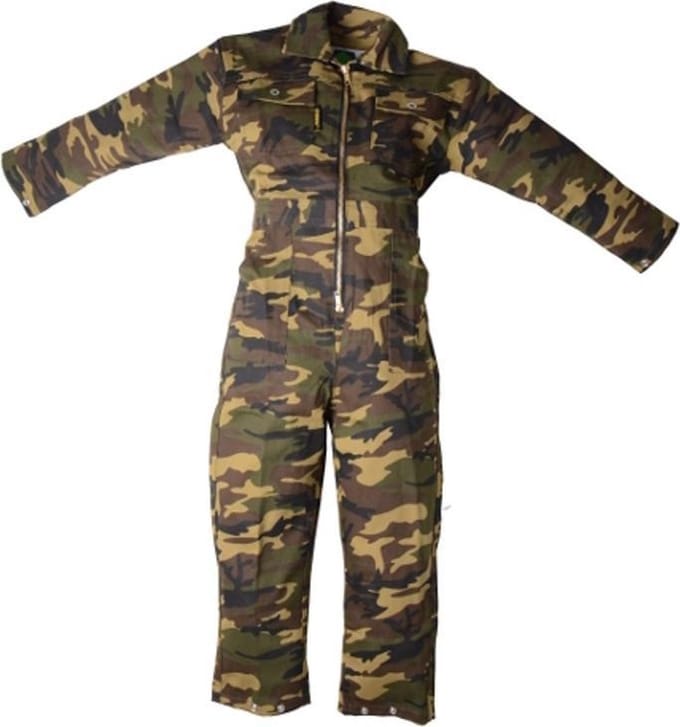 MM Eurotool Kinderoverall - Camouflage - Katoen - Maat 128 - Elastische Taille