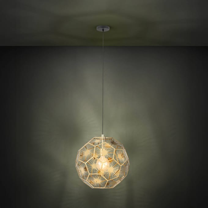 Stars of Light hanglamp Skoura, messing Ø 50 cm metaal