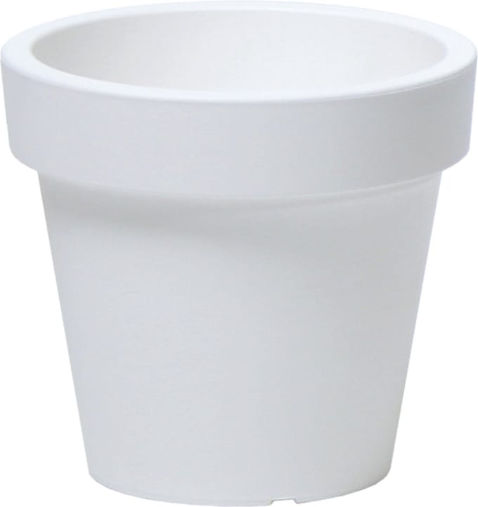 Prosperplast Bloempot Basic - kunststof - parel wit - D20 x H18 cm - buiten/tuin