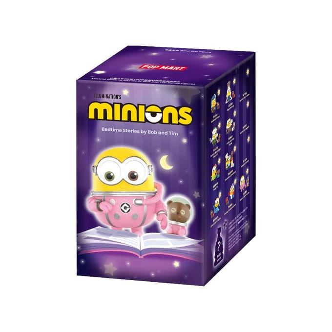POP MART Minions Bedtime Stories by Bob and Tim Series Figures Blind Box blue