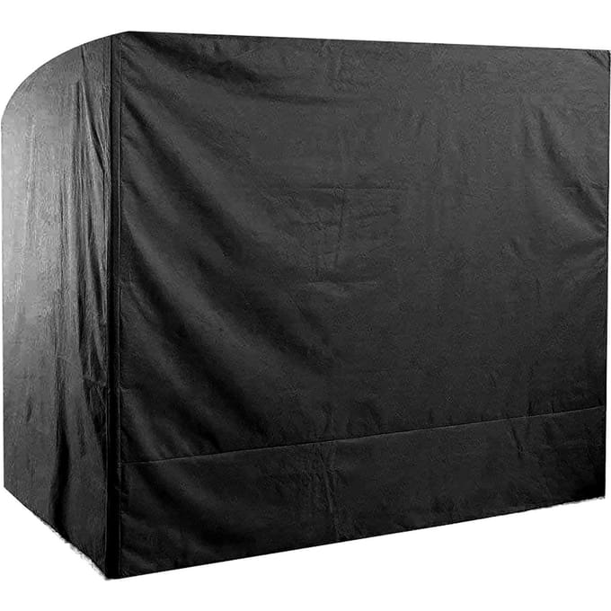 Housse de siège de balançoire de jardin imperméable pour hamac de cour extérieure, auvent anti-poussière noir noir