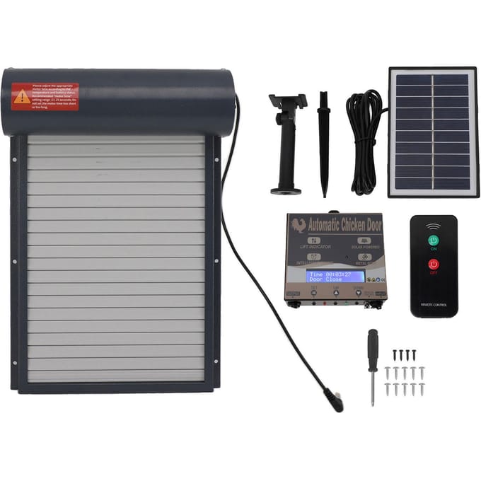 Automatische Kippenhokdeur Zonne-energie Openener met Timer Lichtsensor Kippenhokdeur met gray
