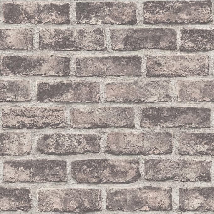DUTCH WALLCOVERINGS Behang bakstenen bruin