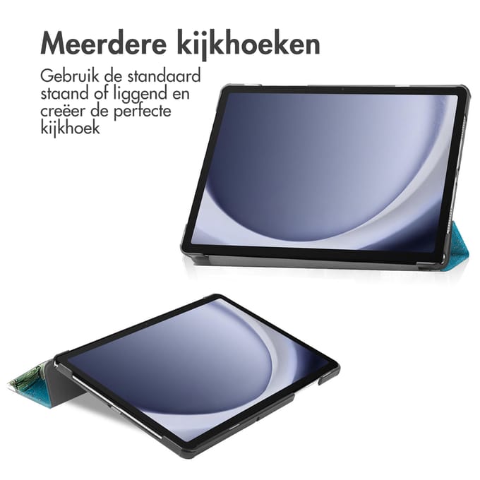 imoshion Design Trifold Bookcase voor de Samsung Galaxy Tab A9 Plus - Green Plant