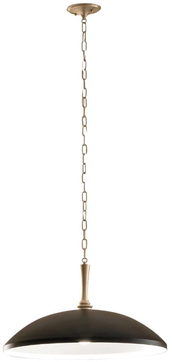 Kichler LED Hanglamp Delarosa | 1X E27 Max 60W | Black & Champagne Bronze
