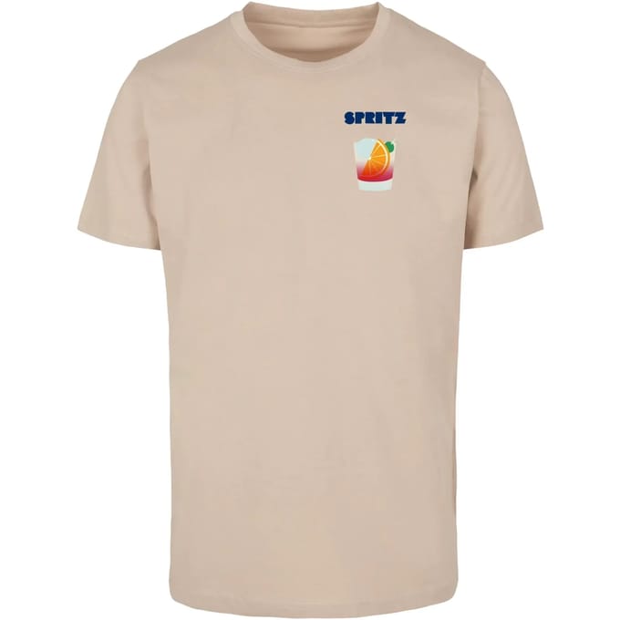 Mister Tee - Vintage Spritz Heren Tshirt - S - Creme
