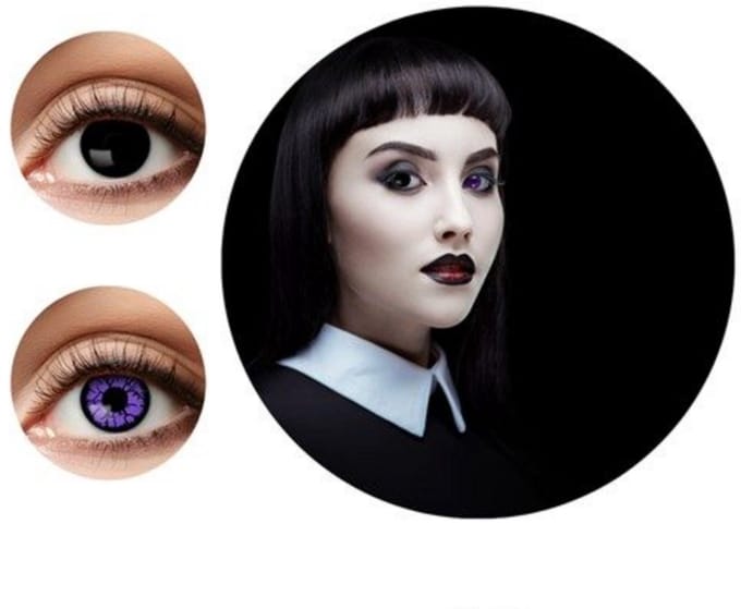 Duo black witch/purple Monster Maandlenzen