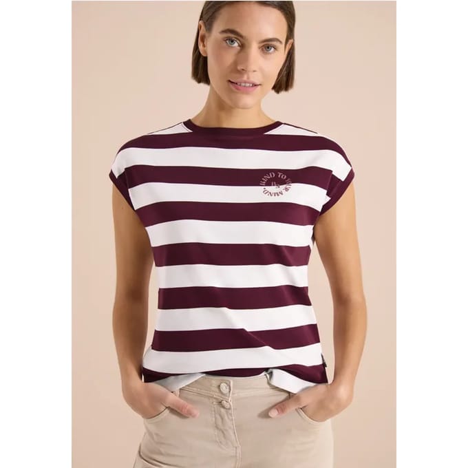Shirt met strepen en printdetail