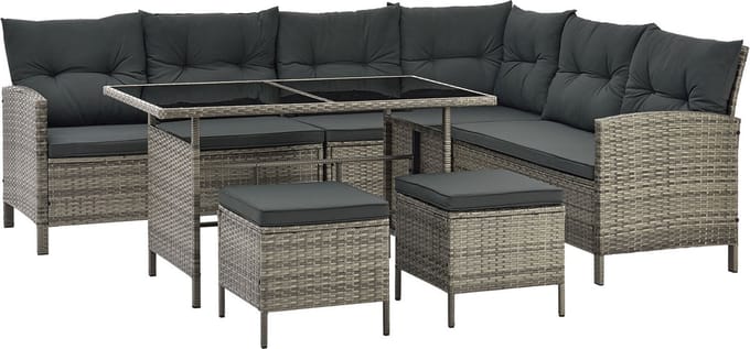Polyrotan Loungeset - Manacor - Grijs