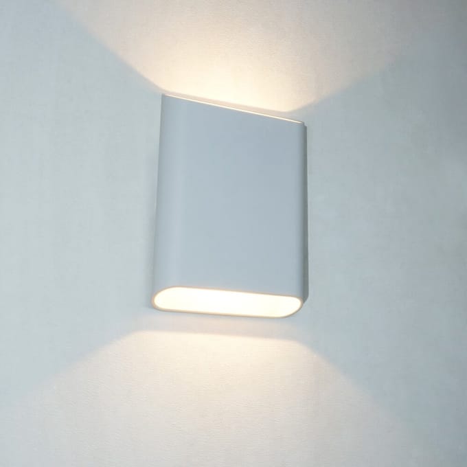 Artdelight Wandlamp Diaz-L Wit Dim to Warm 2 x 6Watt IP65