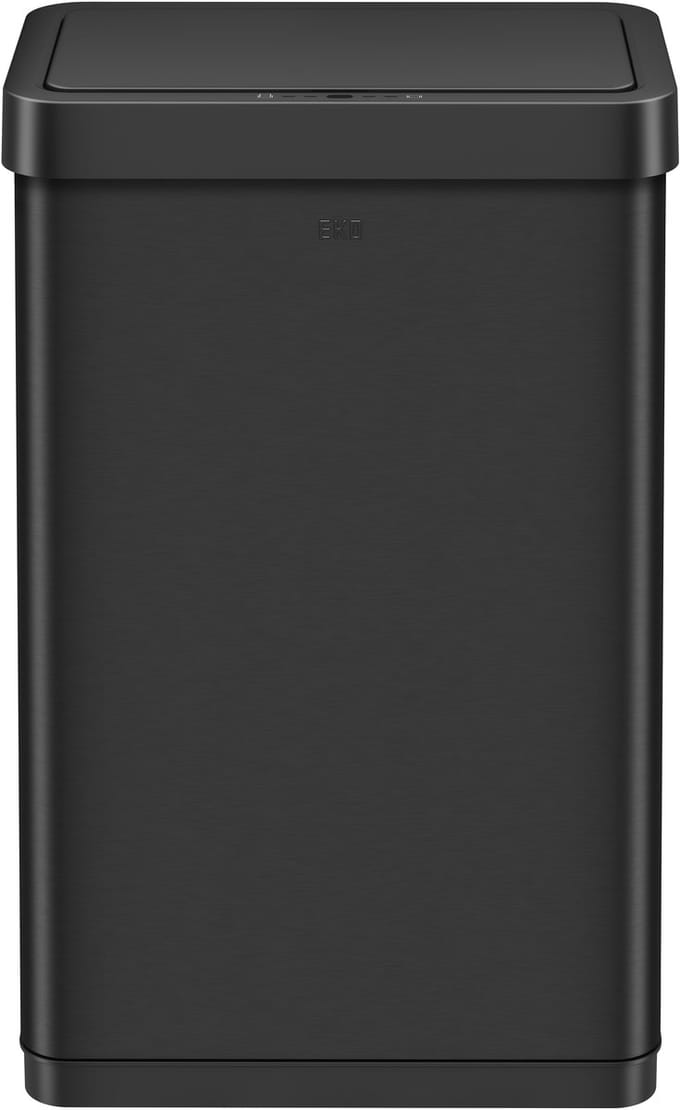 EKO - Mirage X Sensor Bin 80 liter - Stainless steel - Mat zwart - Prullenbak