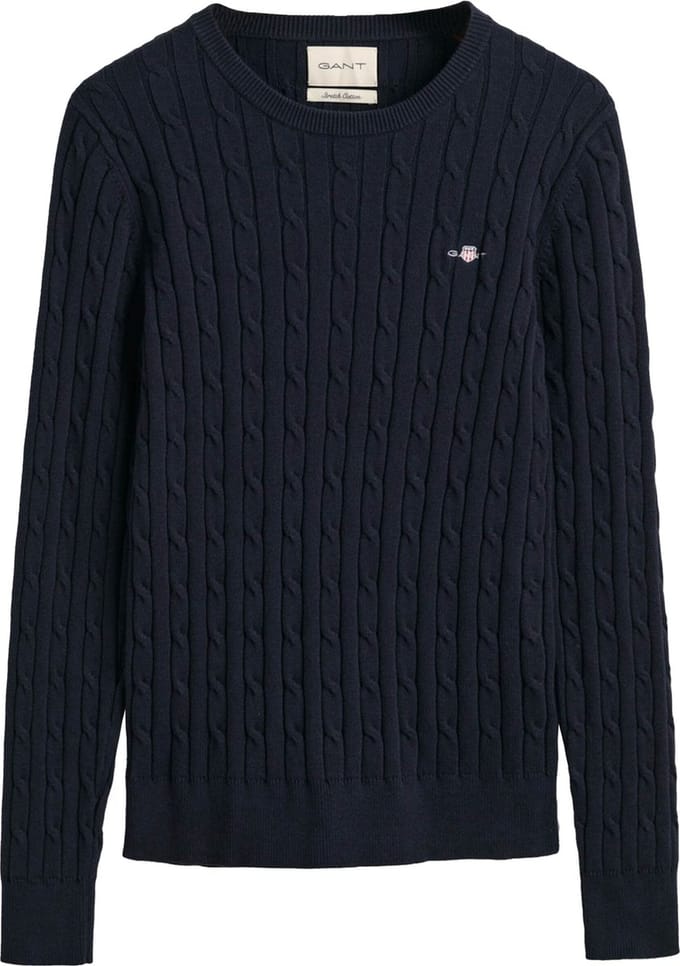 Gant Klassieke marineblauwe kabeltrui