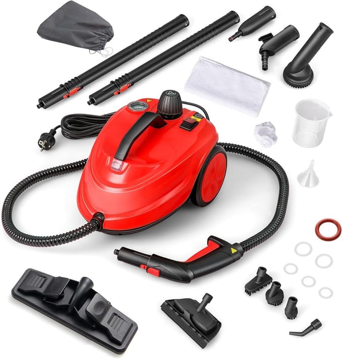 Krachtige Stoomreiniger met Hoge Druk en 13 Accessoires