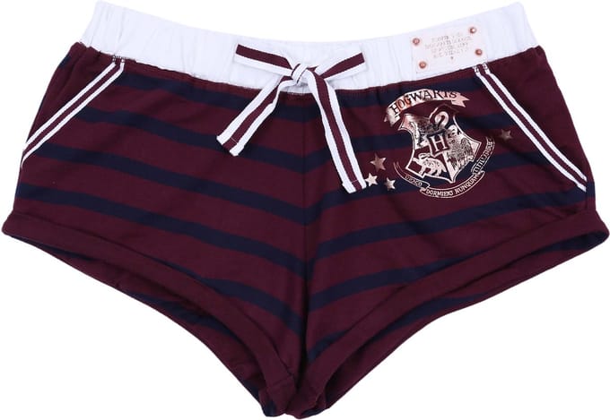 Maroon HARRY POTTER gestreepte shorts