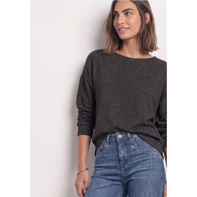 Shirt met lange mouwen en elastische zoom