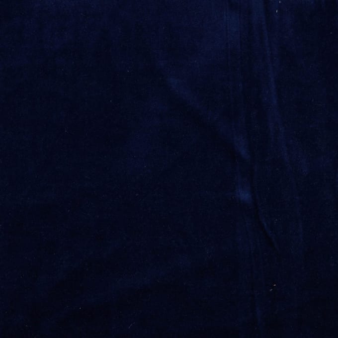 10 meter Nicky velours stof - Marineblauw - 150cm breed