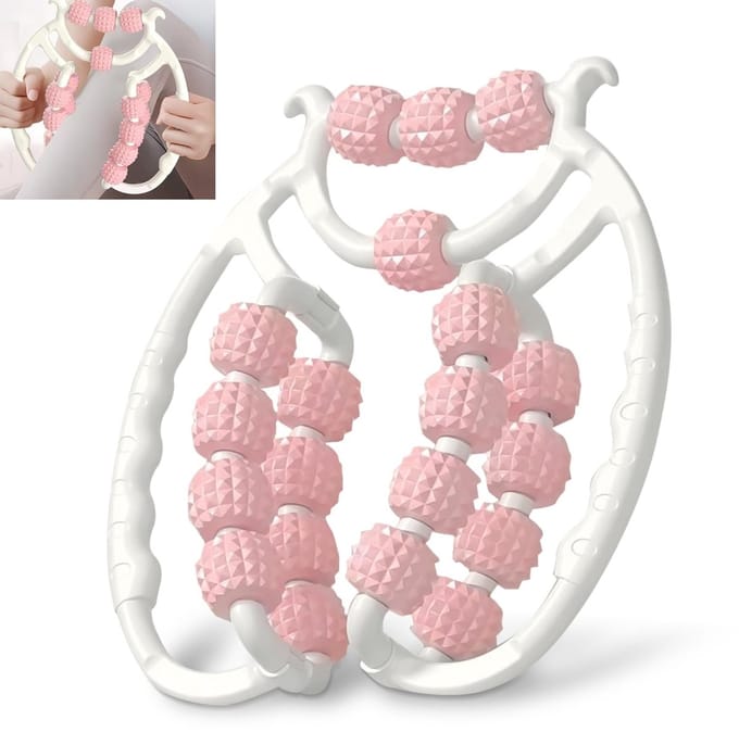 Dailygoods- Cellulitisroller 20 Wielen - Massageapparaat - Massageroller - Bevorderde Bloedcirculatie - Polypropeen - 360 Graden Rolmassage