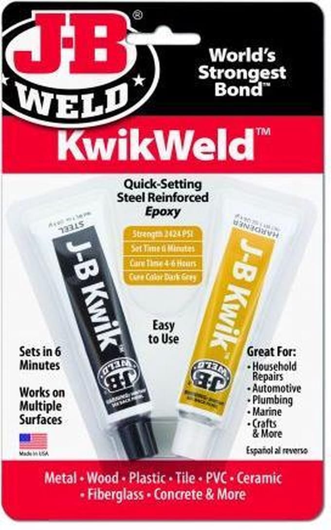JB-Weld Kwikweld, snel uithardende Epoxy, vloeibaar staal
