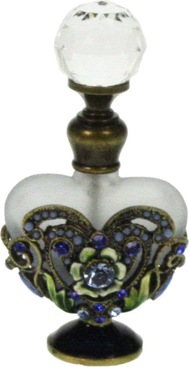 Parfumflesje Hartje blauw 4x2x8cm