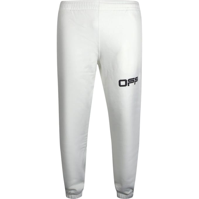 Gebroken witte witte joggingbroek met luchthaventapelogo