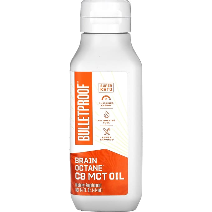 BulletProof, Huile MCT C8 Brain Octane, 14 fl oz (414 ml) white