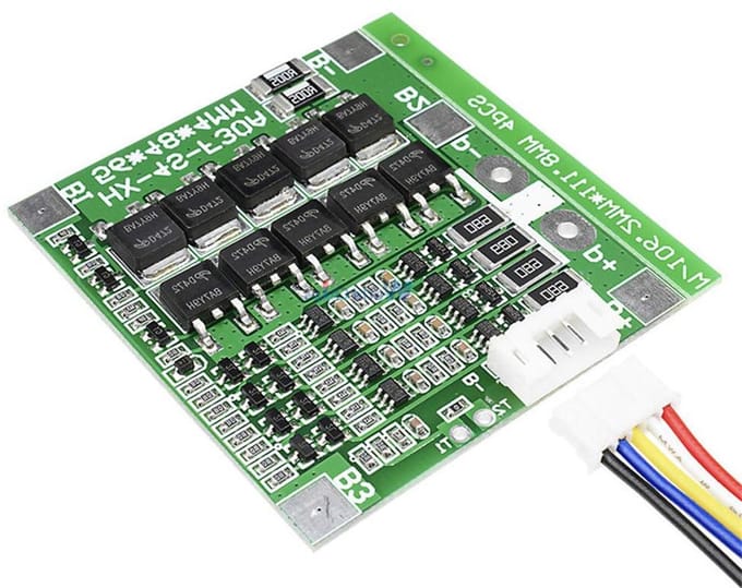 Batterij BMS PCB - Beschermingsbord - Energiebeheer - Precisie Spanningsdetectie - 30 A - Groen