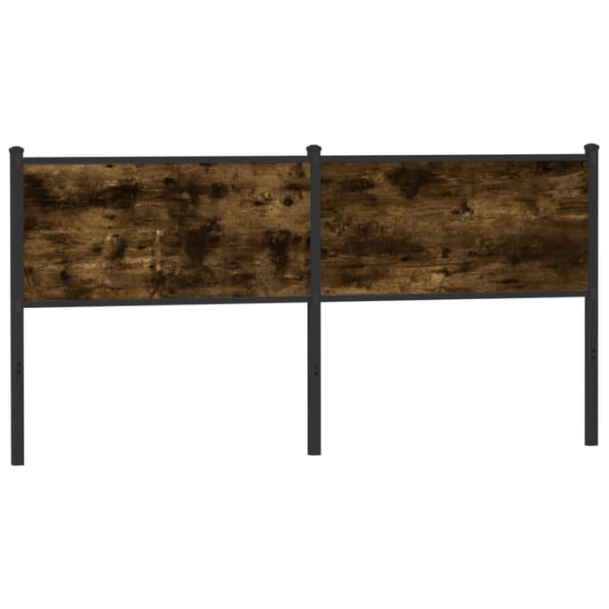 vidaXL - Vervangend - hoofdbord - 180 - cm - en - staal - gerookt - eikenkleurig