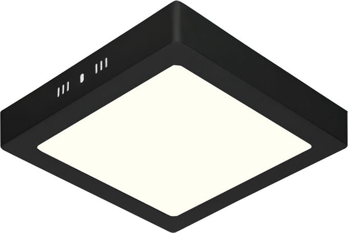 LED Paneel - 30x30 - 24W - Natuurlijk Wit 4200K - Mat Zwart - Opbouw - Vierkant - Aluminium