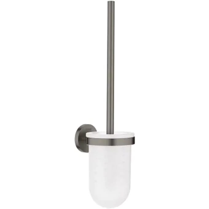Grohe Wc-borstel Met Houder Essentials New - Metaal/glas - Hard Graphite Geborsteld (mat Donkergrijs)