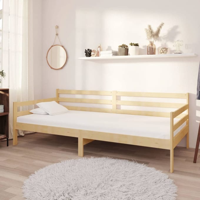vidaXL - Slaapbank - massief - grenenhout - 90x200 - cm