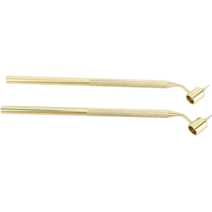 2 stuks 0,5 mm 0,7 mm Fluid Writer Verf Applicator Pen Skid Resistance Handvat Aluminium Bijwerken beige