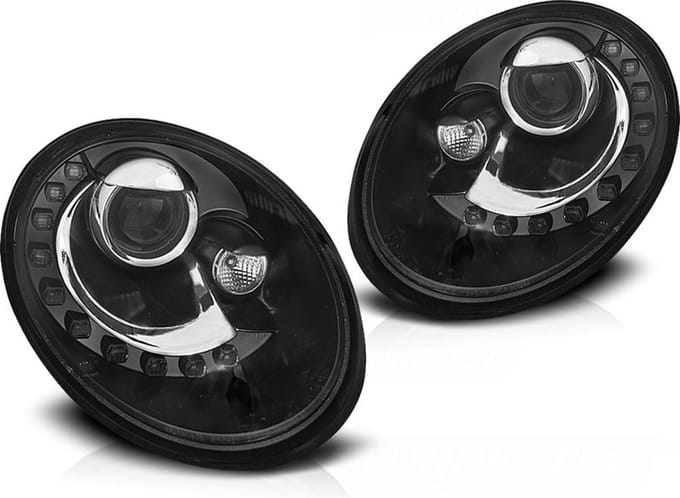 Koplampen met parkeerlicht VW NEW BEETLE 06-12 ZWART