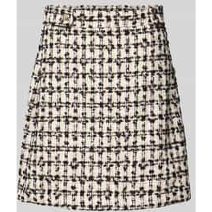 Knie-lange rok met labeldetail model 'Scara'