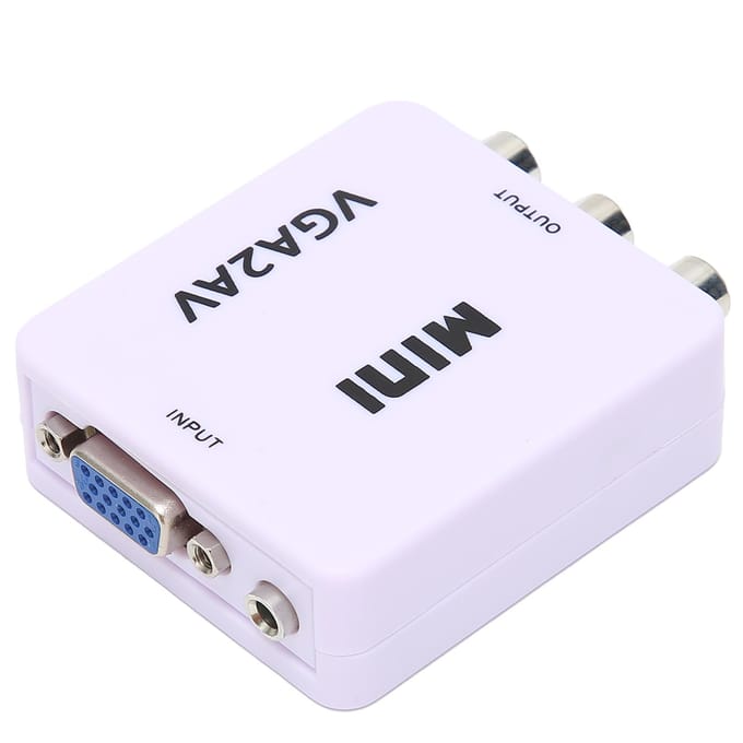 Mini VGA naar AV 1080P HD Video Converter Adapter 165MHz met Datakabel voor TV PC