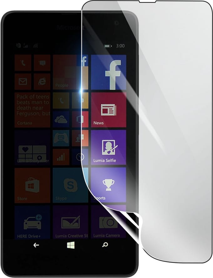 3mk, Geschikt voor Microsoft Lumia 535, Schokbestendige Hydrogel Screenprotector, Transparant