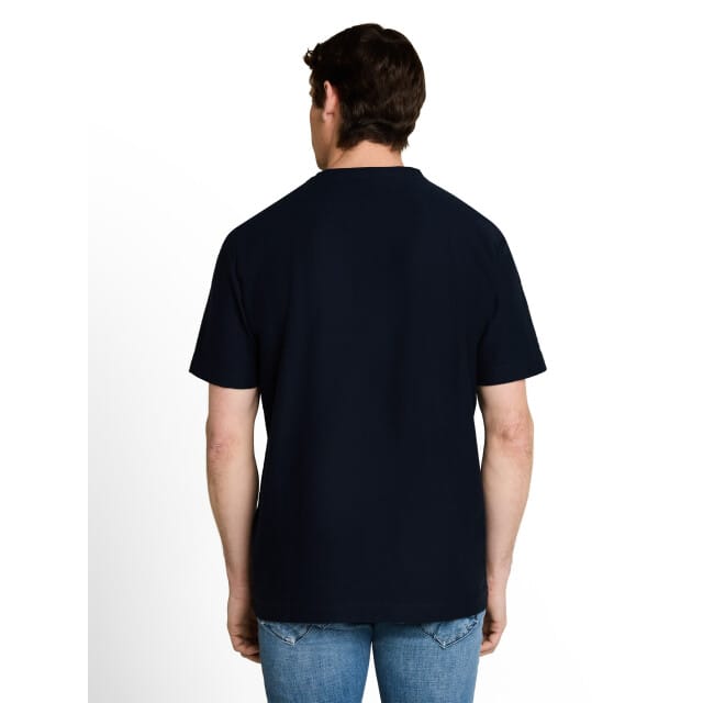 Tom Tailor - T-shirt met ottoman-structuur - Maat M - sky captain blue