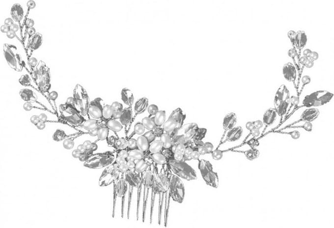 Haar schuifspeld - bruidsaccessoire - parels 20,5 x 4,5 cm