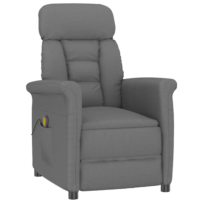 vidaXL - Massagestoel - Donkergrijs - 70.5 - x - 96.5 - x - 95 - cm - Polyester