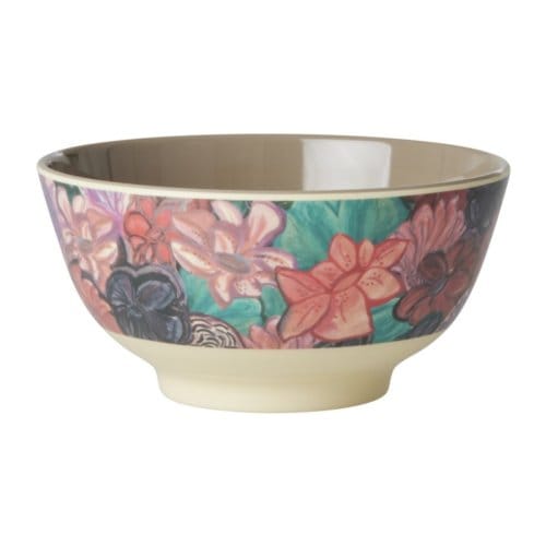 Rice melamine kom medium forest flower